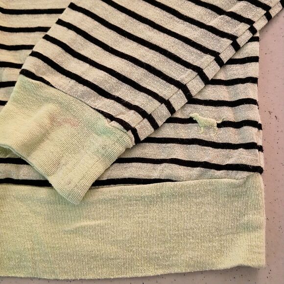 VS PINK Striped Long Sleeve Top Neon Yellow Green - Juniors XS - Picture 6 of 8